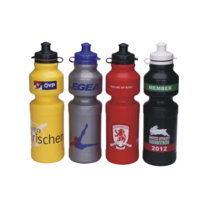 Garrafa de água plástica atlética